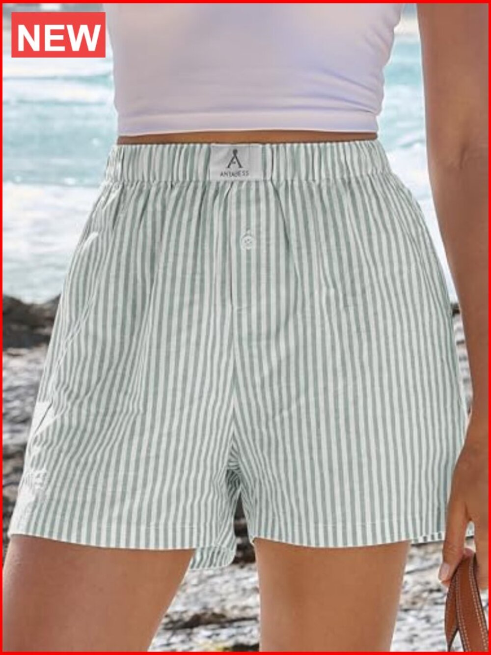 Boxer Shorts for Women Gingham Pajama Lounge Sleep Plaid Shorts Y2K Beach - Picture 2 of 6